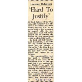 Crossing Retention- 'Hard To Justify'