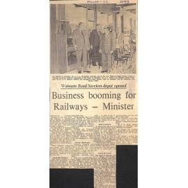 Waimate Road Services depot opened: Business booming for Railways - Minister