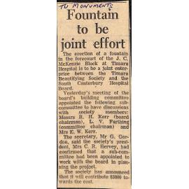 Fountain to be joint effort
