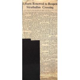 Efforts Renewed to Reopen Strathallan Crossing