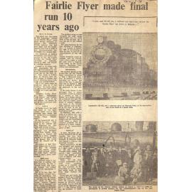 Fairlie Flyer made final run 10 years ago