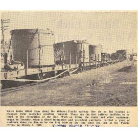 Water tanks from the defunct Fairlie railway line