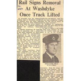 Rail Signs Removal At Washdyke Once Track Lifted