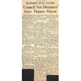 Strathallan Street Crossing: 'Council Not Dictators' Says Timaru Mayor