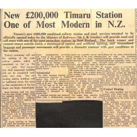 New £200,000 Timaru Station One of Most Modern in NZ