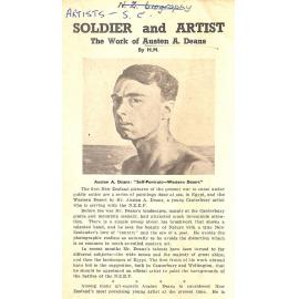 Soldier and Artist: The Work of Austen A Deans
