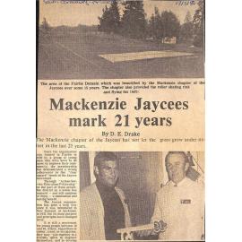 Mackenzie Jaycees mark 21 years