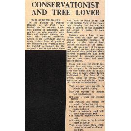 Conservationist and Tree Lover