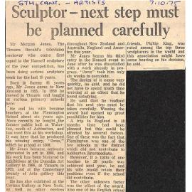 Sculptor - next step must be planned carefully