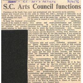 SC Arts Council functions