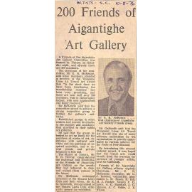 200 Friends of Aigantighe Art Gallery