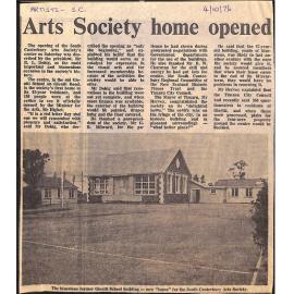 Arts Society home opened
