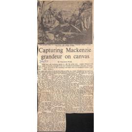 Capturing Mackenzie grandeur on canvas
