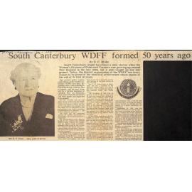 South Canterbury WDFF formed 50 years ago