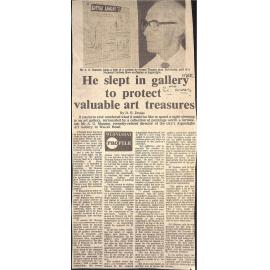 He slept in gallery to protect valuable art treasures