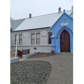 Chalmers Church Hall and hall foundation stone