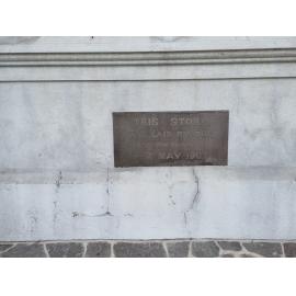 Chalmers Church foundation stone