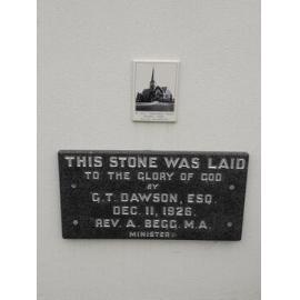 St Paul's Highfield foundation stone