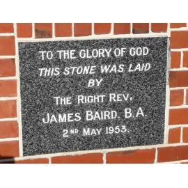 Trinity Church Hall foundation stone