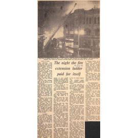 The night the fire extension ladder paid for itself