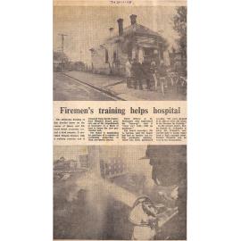 Firemen's training helps hospital