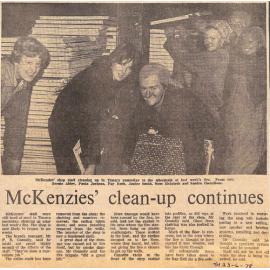 McKenzies' clean-up continues