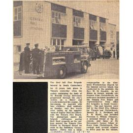 Fire Brigade funeral for Mr R G Stevenson