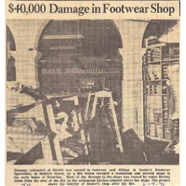 $40,000 Damage in Footwear Shop