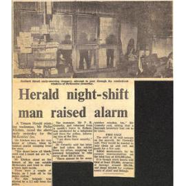 Herald night-shift man raised alarm