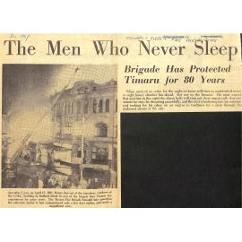 The Men Who Never Sleep: Brigade Has Protected Timaru for 80 Years