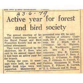 Active year for forest and bird society