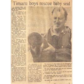 Timaru Boys rescue baby seal / Mother and pup together again