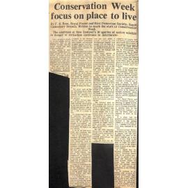 Conservation Week focus on place to live