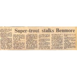 Super-trout stalks Benmore