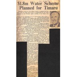 $1.8m Water Scheme Planned for Timaru