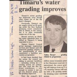 Timaru's water grading improves