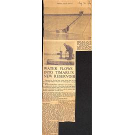 Water Flows Into Timaru's New Reservoir