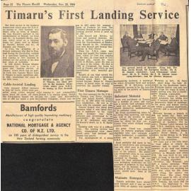 Timaru's First Landing Service / Timaru Branch Today