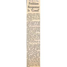 Petition Response Is 'Good'