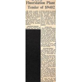 Fluoridation Plant Tender of $9402