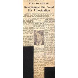 Plea to Timaru: Re-examine the Need For Fluoridation