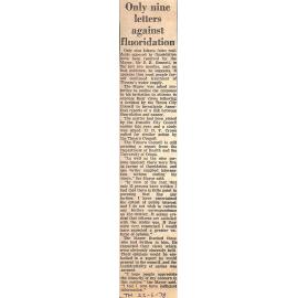 Only nine letters against fluoridation