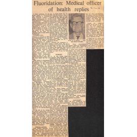 Fluoridation: Medical officer of health replies