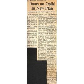 Dams on Opihi In New Plan