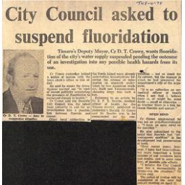 City Council asked to suspend fluoridation