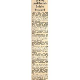 Anti-fluoride Petition Presented