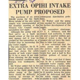 Extra Opihi Intake Pump Proposed