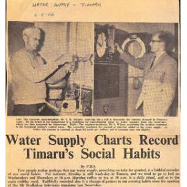 Water Supply Charts Record Timaru's Social Habits