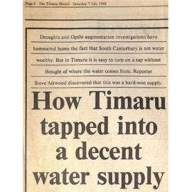 How Timaru tapped into a decent water supply
