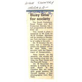 Busy time for society